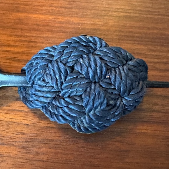 Vintage Set of Three Hair Accessories in Orange, Brown, and Blue - Picture 5 of 5